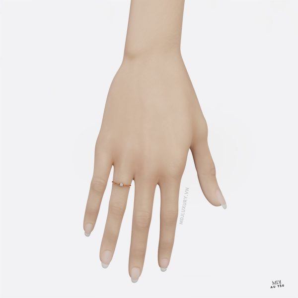 Nhẫn Đính Cầu Hôn Kim Cương Cao Cấp 18k NNU15