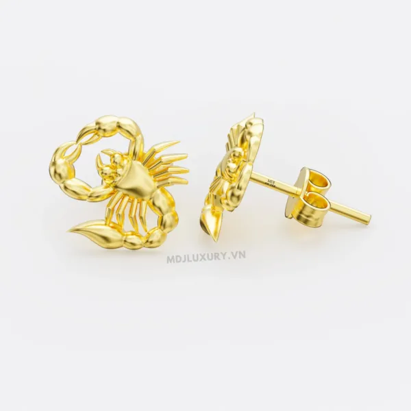 Bông tai nam vàng 18K – Bọ Cạp BT41