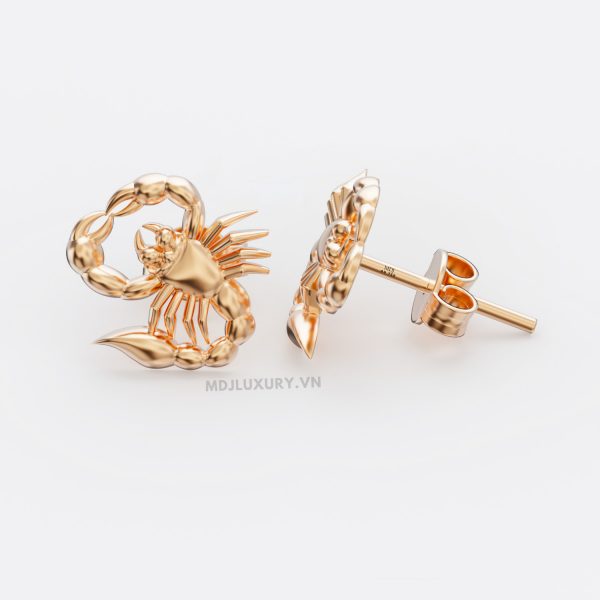 Bông tai nam vàng 18K – Bọ Cạp BT41