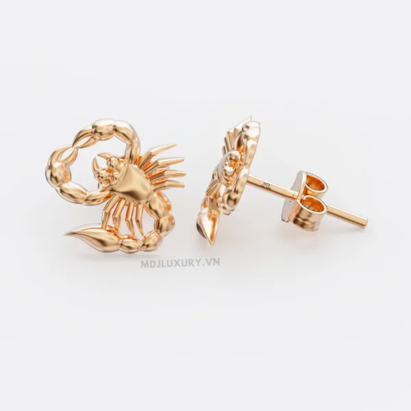 Bông tai nam vàng 18K – Bọ Cạp BT41