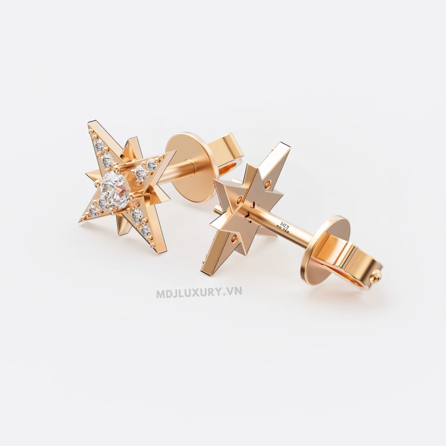 Bông tai vàng 18k – Ngôi sao những mẫu đẹp BT42