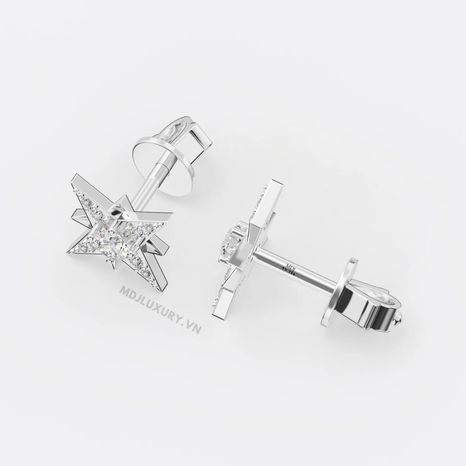 Bông tai vàng 18k – Ngôi sao những mẫu đẹp BT42