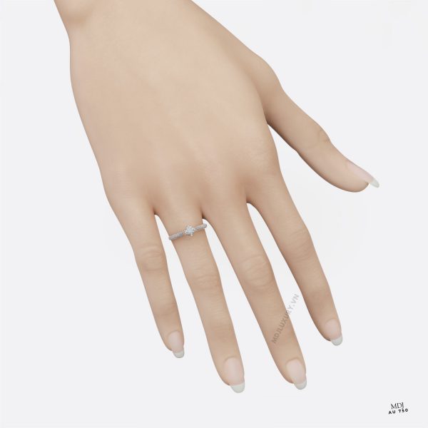 Nhẫn Cầu Hôn Cao Cấp Vàng Tây 18K và 14K NNU218