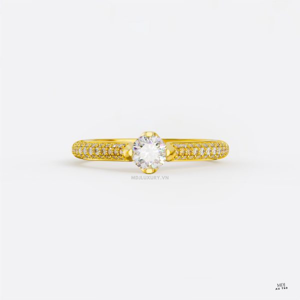 Nhẫn Cầu Hôn Cao Cấp Vàng Tây 18K và 14K NNU218