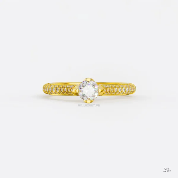 Nhẫn Cầu Hôn Cao Cấp Vàng Tây 18K và 14K NNU218