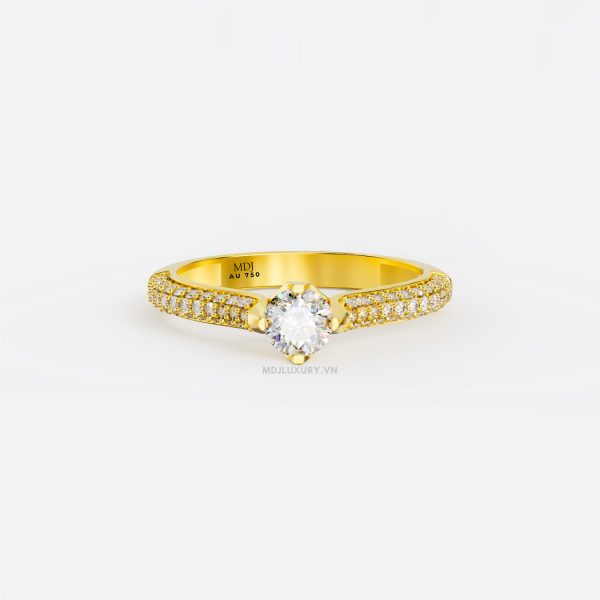 Nhẫn Cầu Hôn Cao Cấp Vàng Tây 18K và 14K NNU218