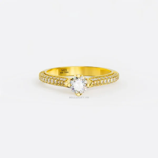 Nhẫn Cầu Hôn Cao Cấp Vàng Tây 18K và 14K NNU218