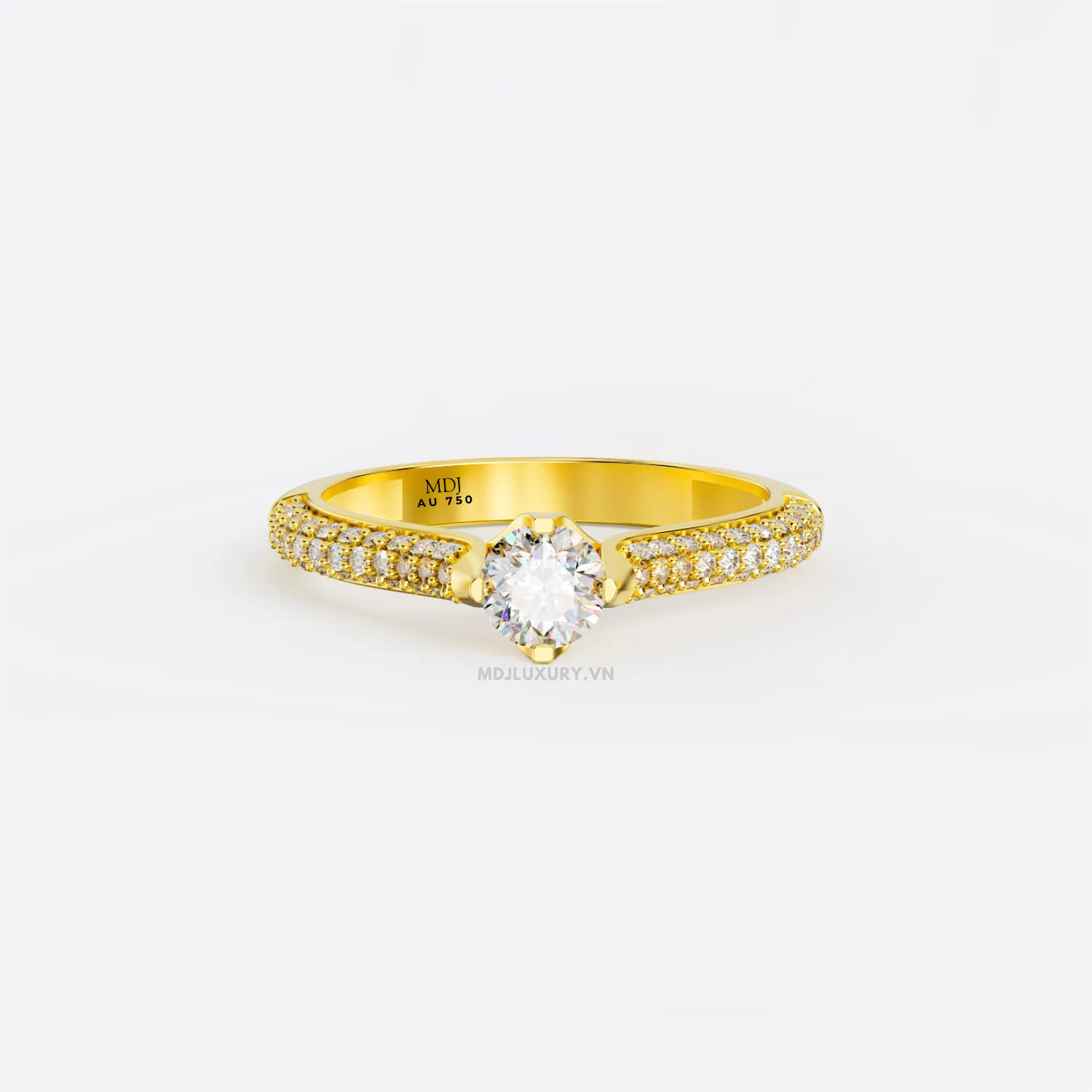 Nhẫn Cầu Hôn Cao Cấp Vàng Tây 18K và 14K NNU218