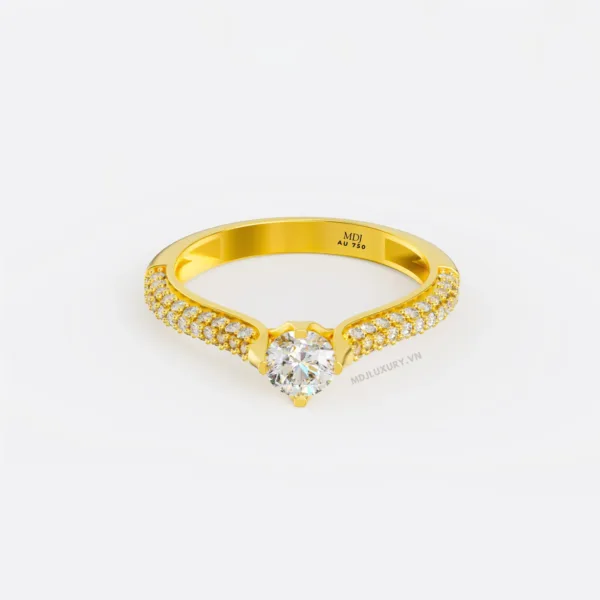 Nhẫn Cầu Hôn Cao Cấp Vàng Tây 18K và 14K NNU218