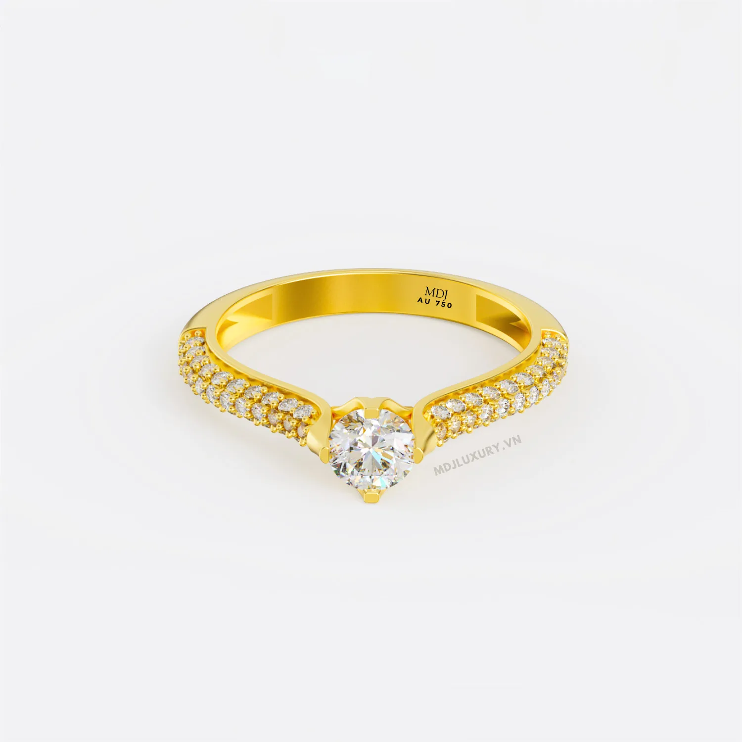 Nhẫn Cầu Hôn Cao Cấp Vàng Tây 18K và 14K NNU218
