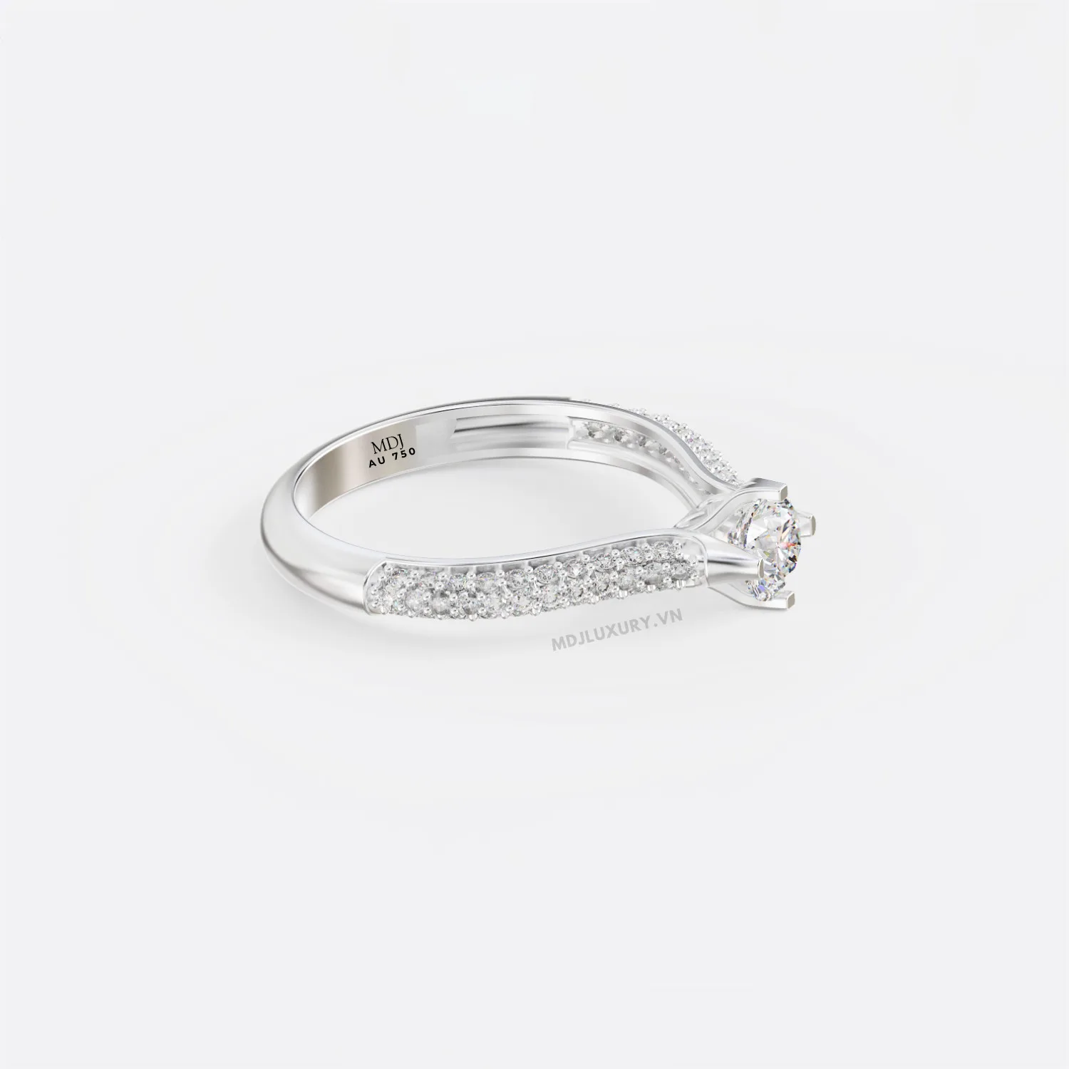 Nhẫn Cầu Hôn Cao Cấp Vàng Tây 18K và 14K NNU218