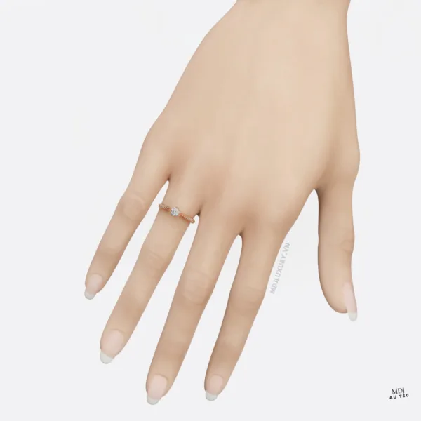 Nhẫn Cầu Hôn Cao Cấp Vàng Tây 18K và 14K NNU218
