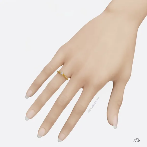 Nhẫn Cầu Hôn Cao Cấp Vàng Tây 18K và 14K NNU218