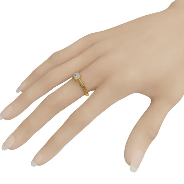 Nhẫn nữ vàng Hồng 14K NNU251