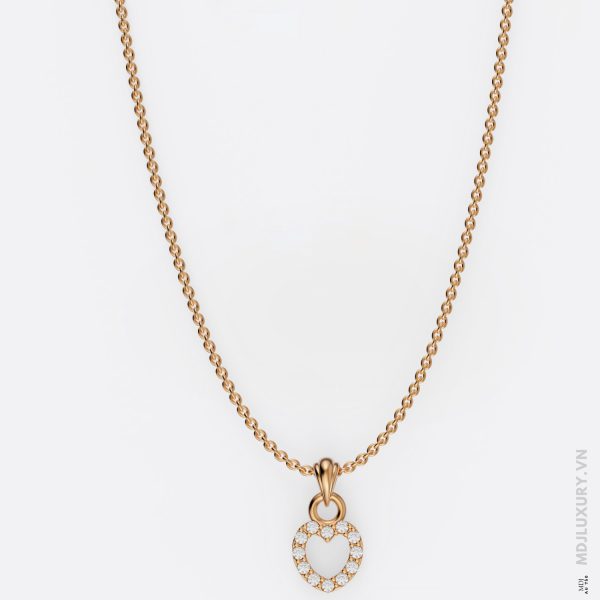Mặt dây chuyền Nữ Trái Tim đính kim cương MDN07