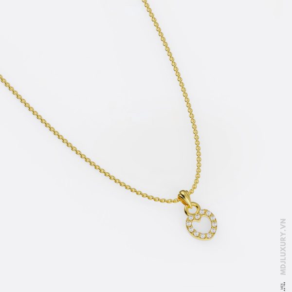 Mặt dây chuyền Nữ Trái Tim đính kim cương MDN07