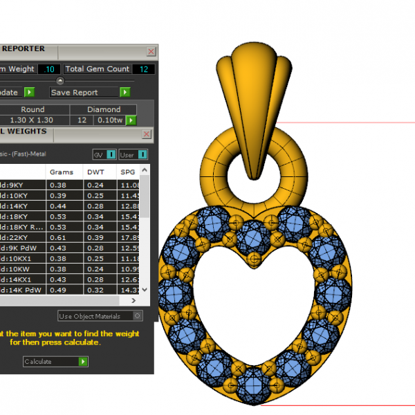 Mặt dây chuyền Nữ Trái Tim đính kim cương MDN07