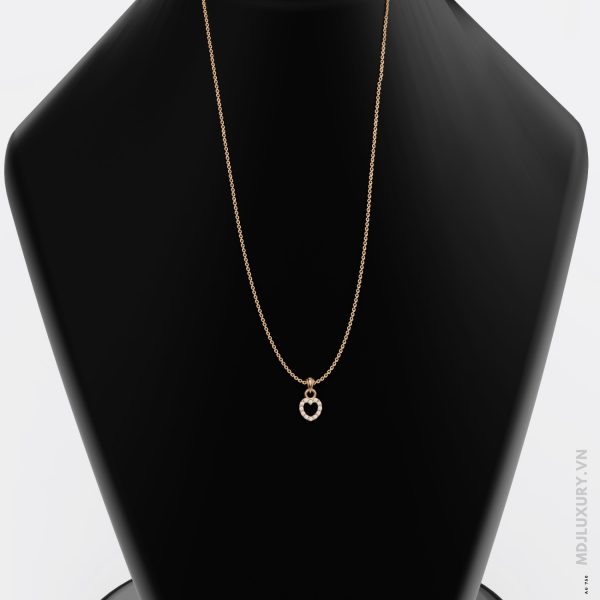 Mặt dây chuyền Nữ Trái Tim đính kim cương MDN07