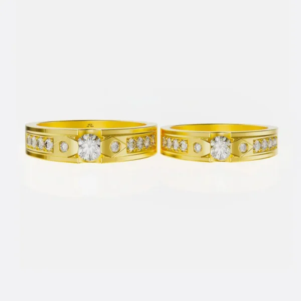 Nhẫn cưới vàng tây 14K đẹp NC06
