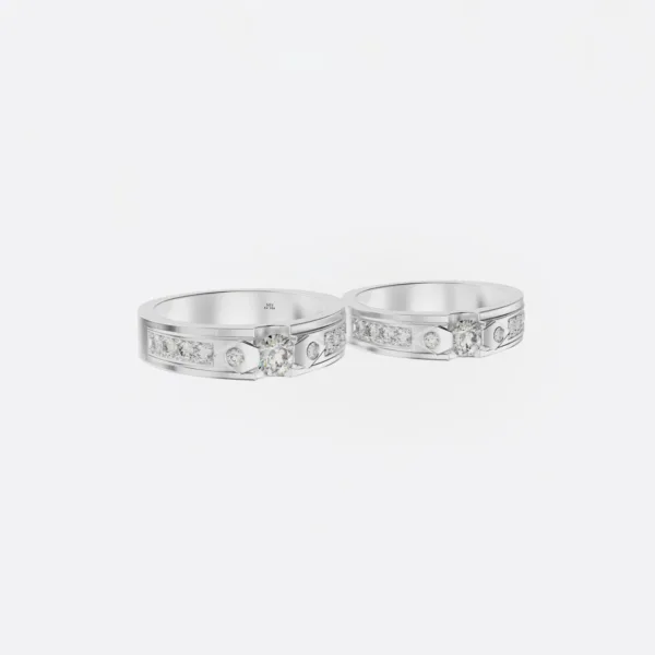 Nhẫn cưới vàng tây 14K đẹp NC06