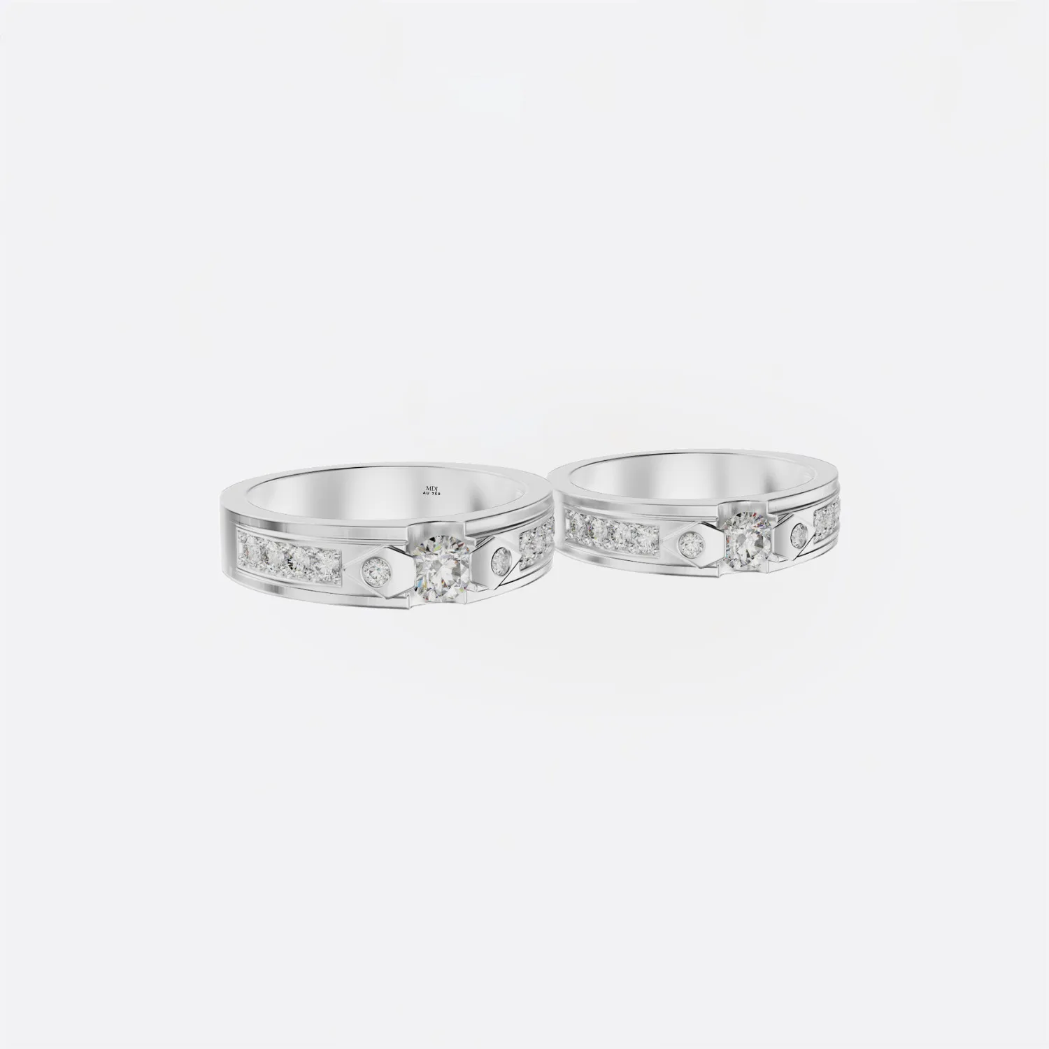 Nhẫn cưới vàng tây 14K đẹp NC06