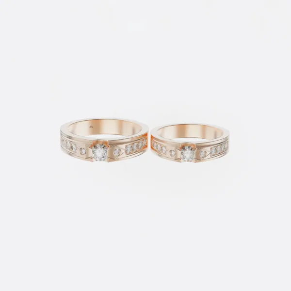 Nhẫn cưới vàng tây 14K đẹp NC06