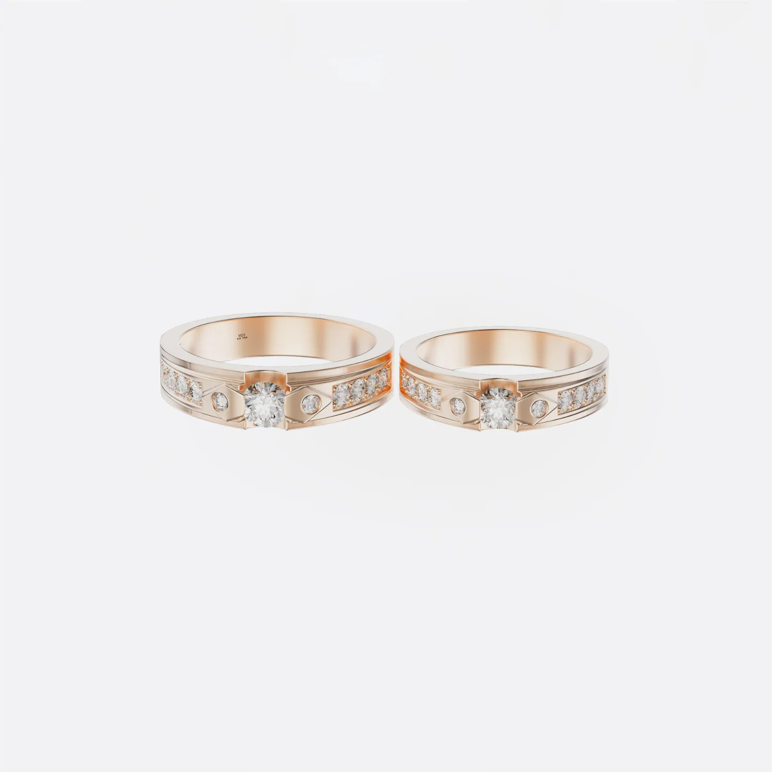 Nhẫn cưới vàng tây 14K đẹp NC06