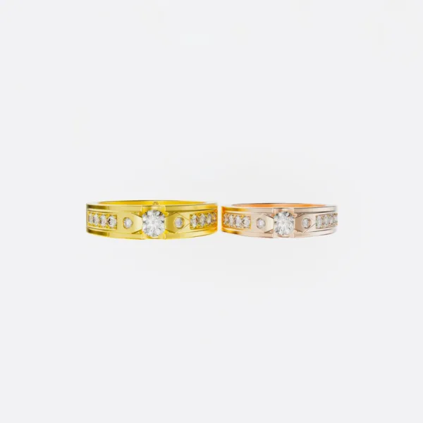 Nhẫn cưới vàng tây 14K đẹp NC06
