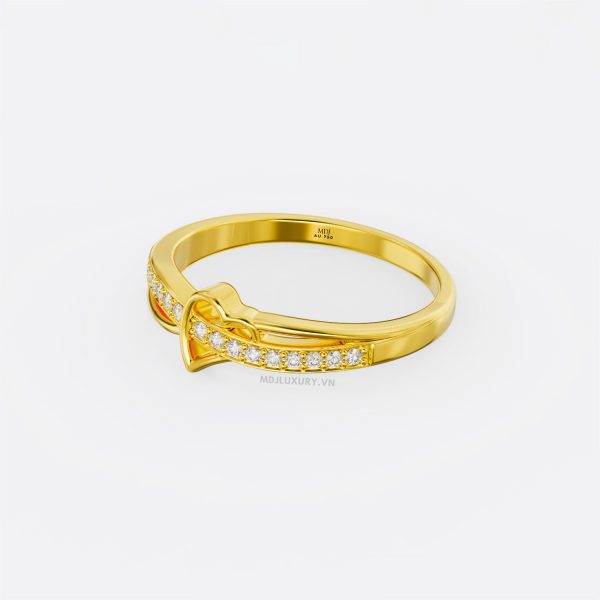 Nhẫn Cầu Hôn trái Tim Cao Cấp Vàng Tây MDJ NNU106