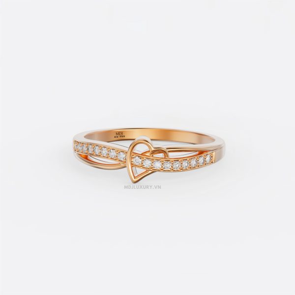 Nhẫn Cầu Hôn trái Tim Cao Cấp Vàng Tây MDJ NNU106