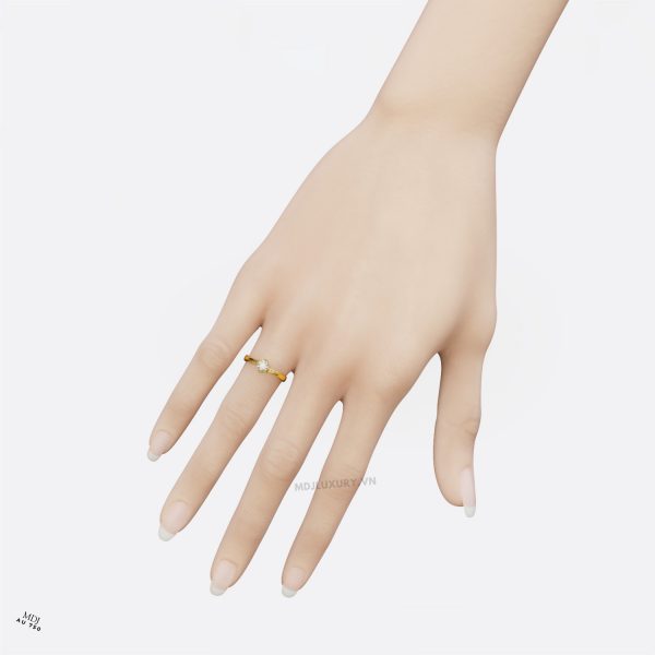 Nhẫn Vàng Nữ  vàng trắng  MDJ NNU108