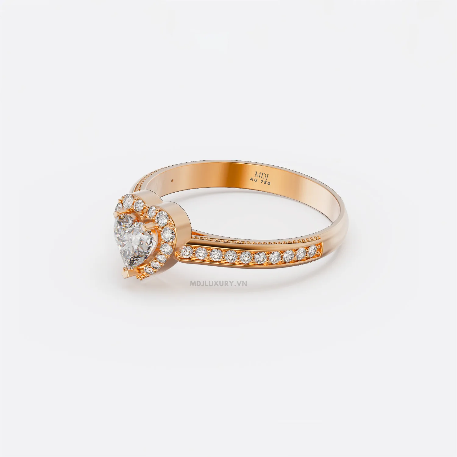 Nhẫn Cầu Hôn Trái Tim 14K NNU250