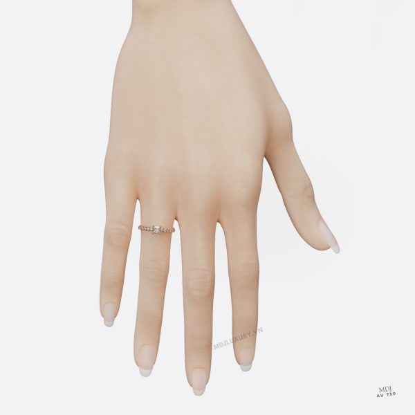 Nhẫn Đính Hôn Vàng Hồng Hà Nội MDJ NNU93