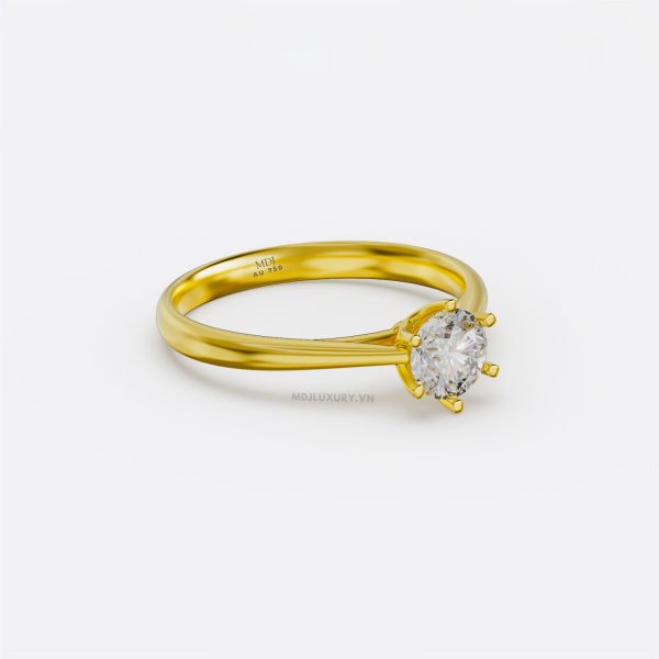Nhẫn Cầu hôn vàng trắng kim cương Moissanite NNU245