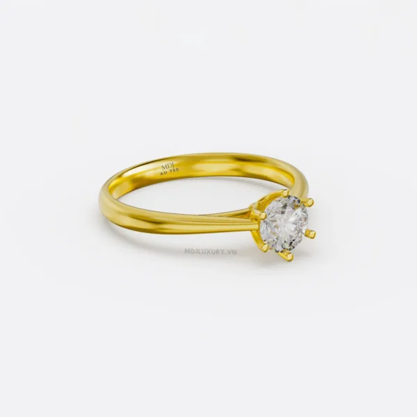 Nhẫn Cầu hôn vàng trắng kim cương Moissanite NNU245