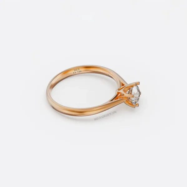 Nhẫn Cầu hôn vàng trắng kim cương Moissanite NNU245