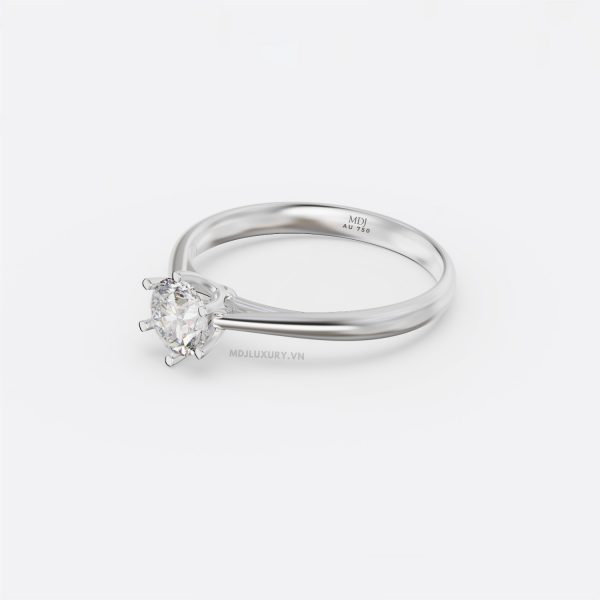 Nhẫn Cầu hôn vàng trắng kim cương Moissanite NNU245