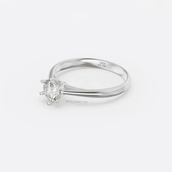 Nhẫn Cầu hôn vàng trắng kim cương Moissanite NNU245