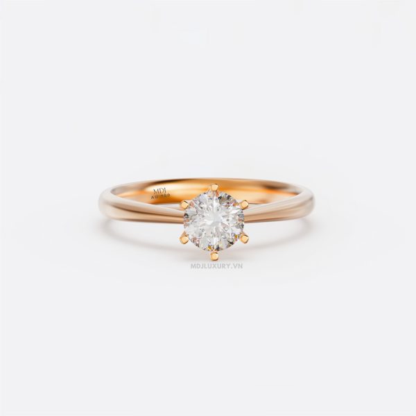 Nhẫn Cầu hôn vàng trắng kim cương Moissanite NNU245