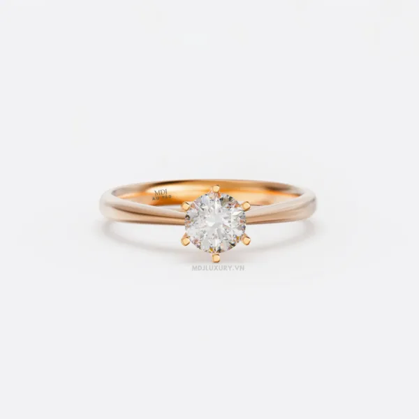 Nhẫn Cầu hôn vàng trắng kim cương Moissanite NNU245