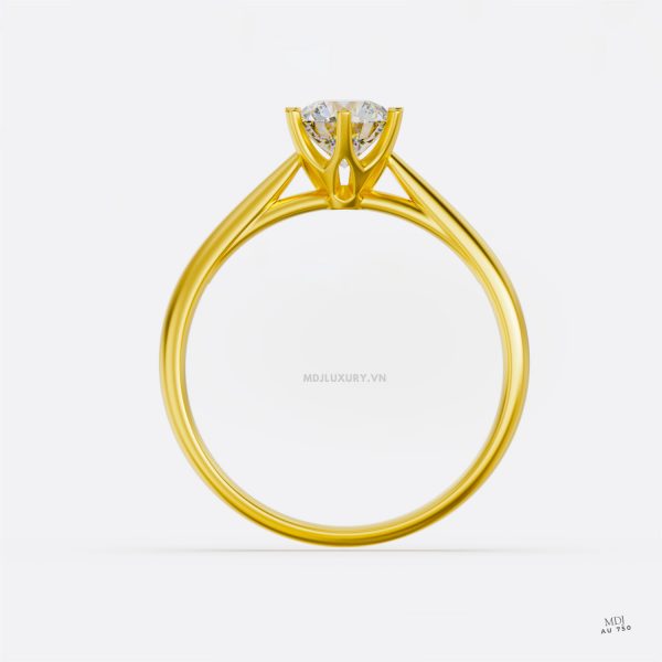 Nhẫn Cầu hôn vàng trắng kim cương Moissanite NNU245