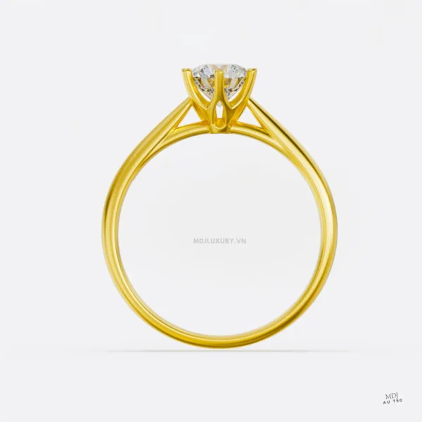 Nhẫn Cầu hôn vàng trắng kim cương Moissanite NNU245