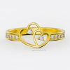 Nhẫn Cầu Hôn Trái Tim Vàng Hồng 14K MDJ NNU81