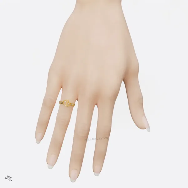 Nhẫn Cầu Hôn Trái Tim Vàng Hồng 14K MDJ NNU81