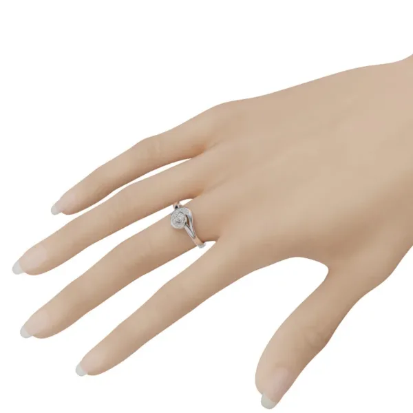 Nhẫn đính hôn vàng trắng cao cấp nnu39