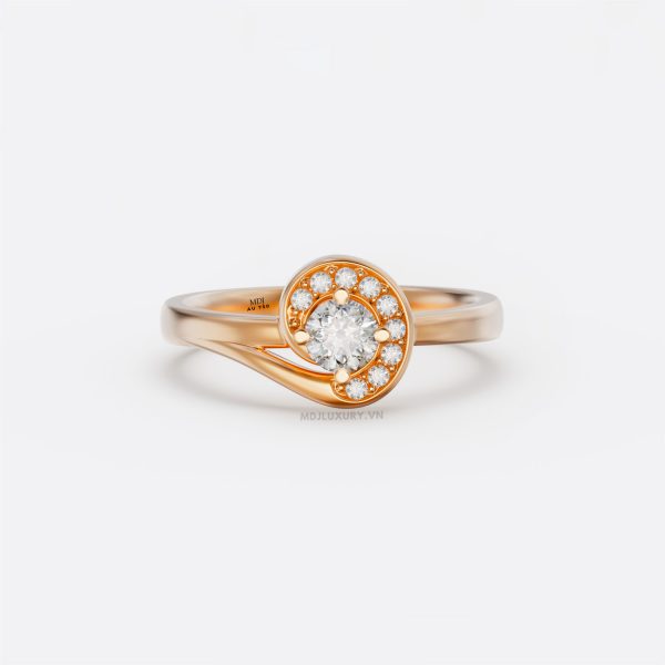 Nhẫn đính hôn vàng trắng cao cấp nnu39