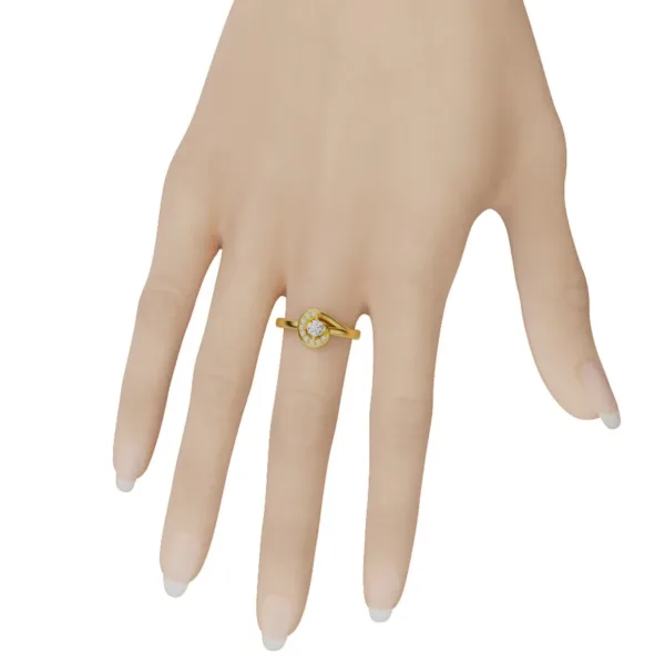 Nhẫn đính hôn vàng trắng cao cấp nnu39