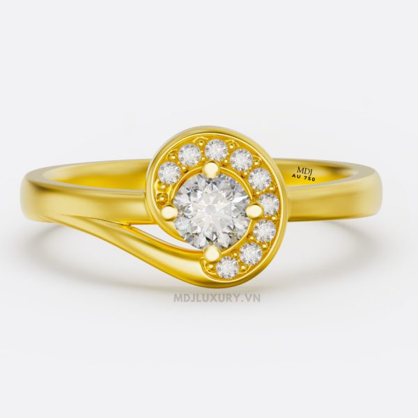 Nhẫn đính hôn vàng trắng cao cấp nnu39