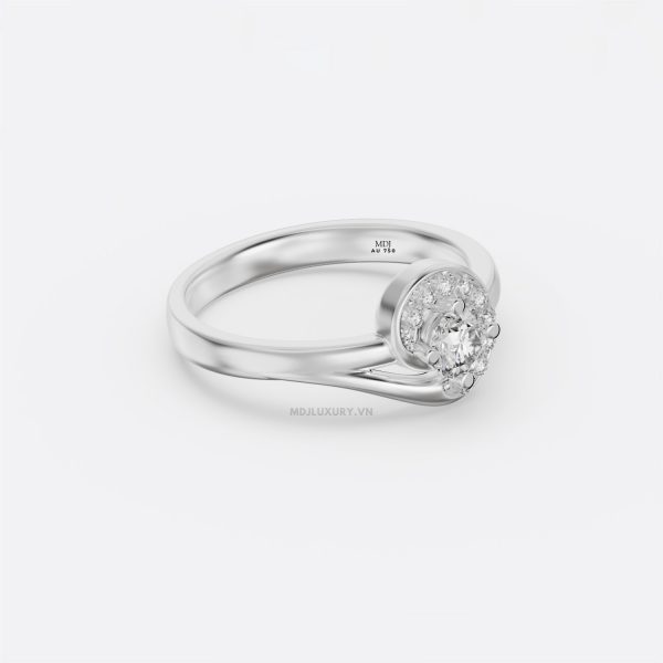 Nhẫn đính hôn vàng trắng cao cấp nnu39