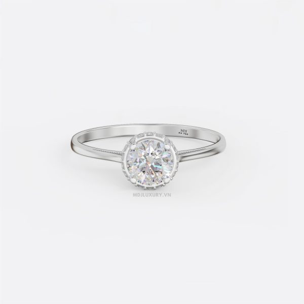 Nhẫn Đính Hôn Vàng Tây  Cao Cấp Đá CZ NNU199